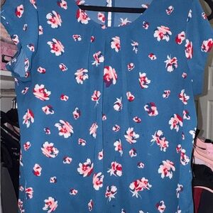 41 Hawthorn Blue Floral Blouse